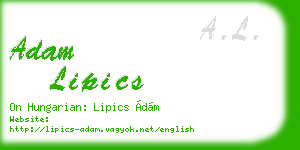 adam lipics business card